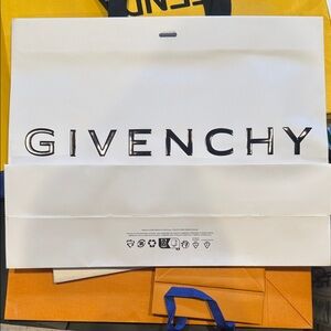 Givenchy White and Black Logo Bag